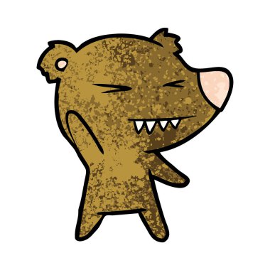 ayı çizgi film karakteri vektör çizim 