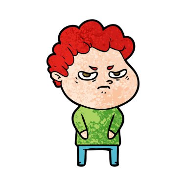 vektör çizim karikatür kızgın adam