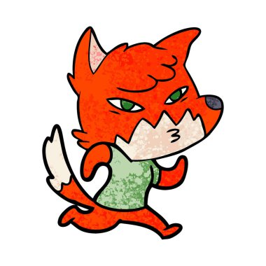 Akıllı karikatür fox vektör çizim