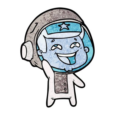 vektör çizim karikatür gülen astronot