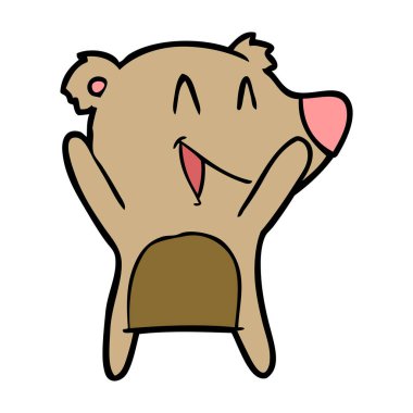 ayı çizgi film karakteri vektör çizim 