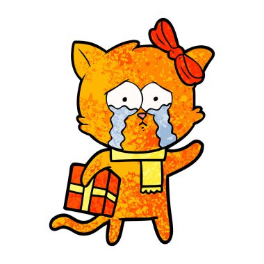 Çizgi film kedisinin vektör çizimi