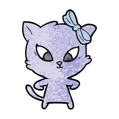 Çizgi film kedisinin vektör çizimi