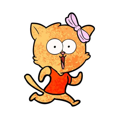 Çizgi film kedisinin vektör çizimi