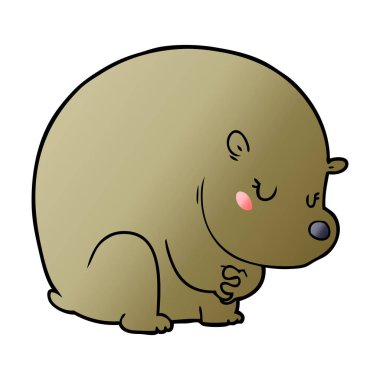 ayı çizgi film karakteri vektör çizim 