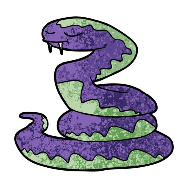 Çizgi film yılanının vektör çizimi