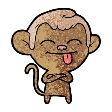 Komik karikatür maymun vektör çizim