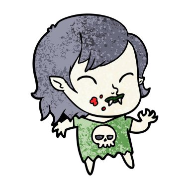 çizgi film vampir kız kanlı yanak