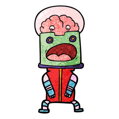 Çizgi film robotunun vektör çizimi 