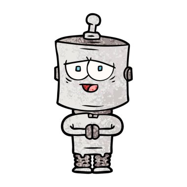 Çizgi film robotunun vektör çizimi 