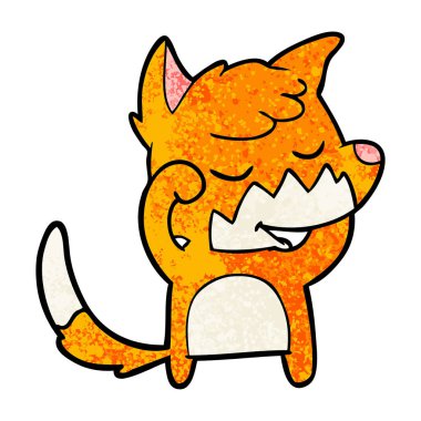 vektör çizim dostu karikatür Fox