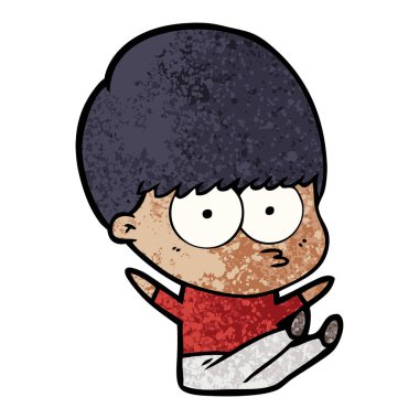 gergin çizgi film çocuk vektör çizim