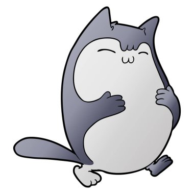 Çizgi film kedisinin vektör çizimi