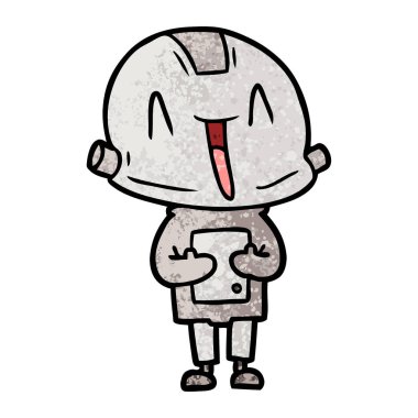 Çizgi film robotunun vektör çizimi 