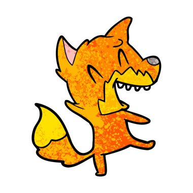 Tilki çizgi film karakteri vektör çizim