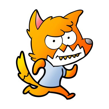 Tilki çizgi film karakteri vektör çizim