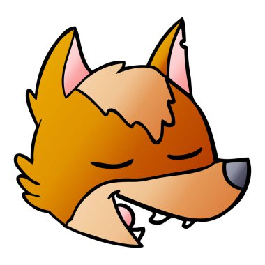 Tilki çizgi film karakteri vektör çizim