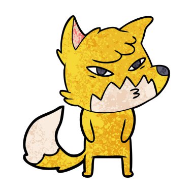 Akıllı karikatür fox vektör çizim