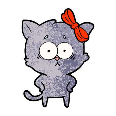 Çizgi film kedisinin vektör çizimi