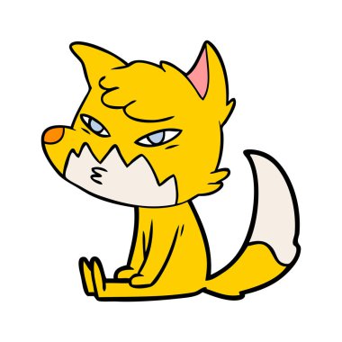 Tilki çizgi film karakteri vektör çizim