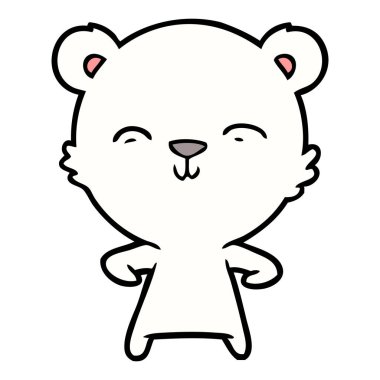 Kutup Ayısı Çizgi Filminin Vektör İllüstrasyonu