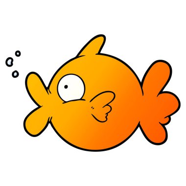 Çizgi film balıklarının vektör çizimi