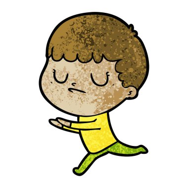 vektör çizim karikatür huysuz çocuk