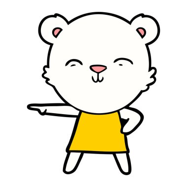 Kutup Ayısı Çizgi Filminin Vektör İllüstrasyonu