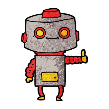 Çizgi film robotunun vektör çizimi 