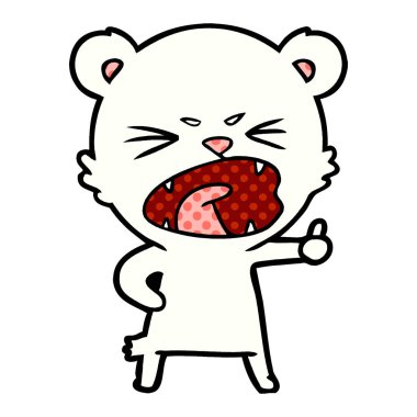 Kutup Ayısı Çizgi Filminin Vektör İllüstrasyonu