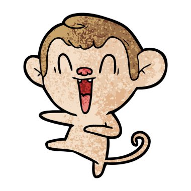 vektör çizim karikatür komik maymun