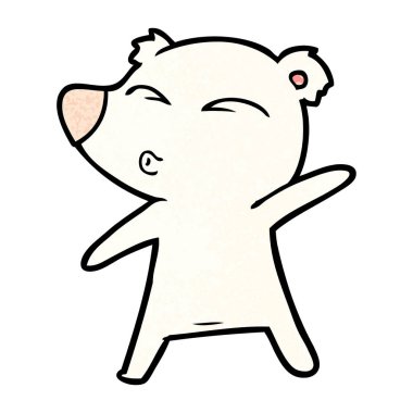 Kutup Ayısı Çizgi Filminin Vektör İllüstrasyonu