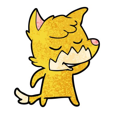 vektör çizim dostu karikatür Fox