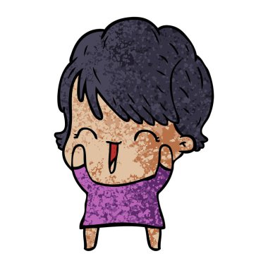 vektör çizim karikatür komik kadın