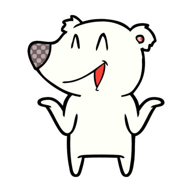 Kutup Ayısı Çizgi Filminin Vektör İllüstrasyonu