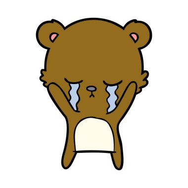 ayı çizgi film karakteri vektör çizim 