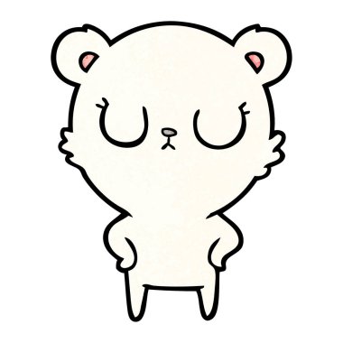 Kutup Ayısı Çizgi Filminin Vektör İllüstrasyonu