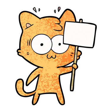 vektör çizim karikatür sürpriz kedi