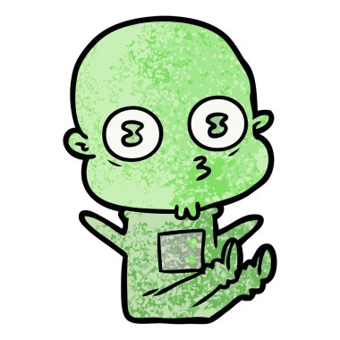 çizgi film garip kel uzay adamı