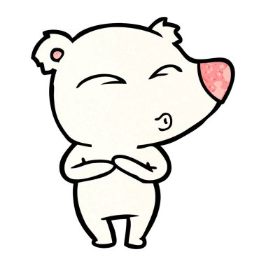 Kutup Ayısı Çizgi Filminin Vektör İllüstrasyonu