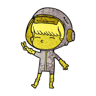 barış işareti yapmak spacegirl çizgi film