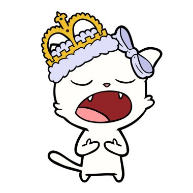 sistemindaki mutlu karikatür kedi