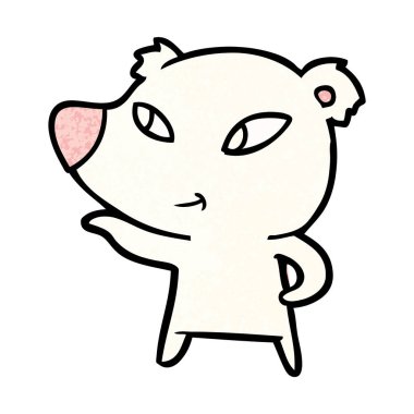 Kutup Ayısı Çizgi Filminin Vektör İllüstrasyonu