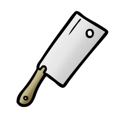 vektör çizim karikatür et cleaver