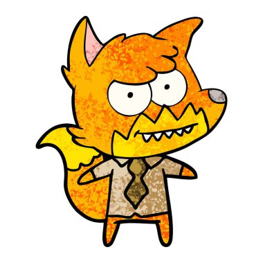 vektör çizim karikatür sırıtan Fox