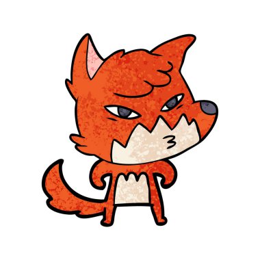 Akıllı karikatür fox vektör çizim