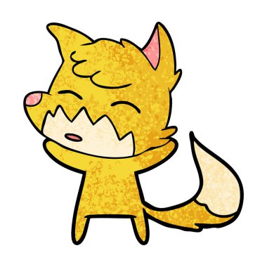 Tilki çizgi film karakteri vektör çizim