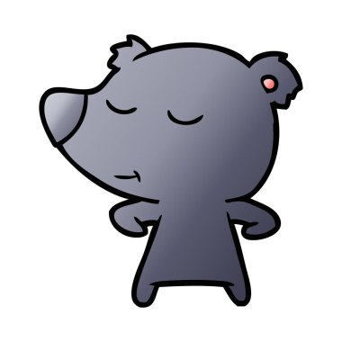 ayı çizgi film karakteri vektör çizim 