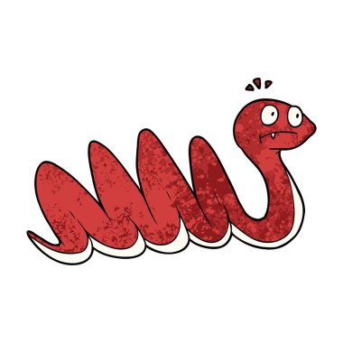 Çizgi film yılanının vektör çizimi