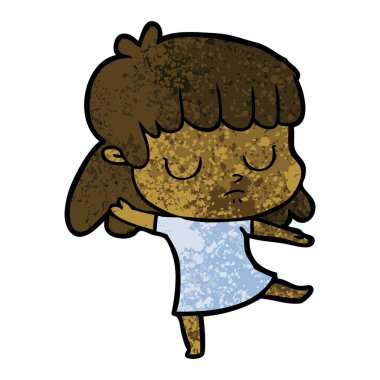 vektör çizim karikatür kayıtsız kadın